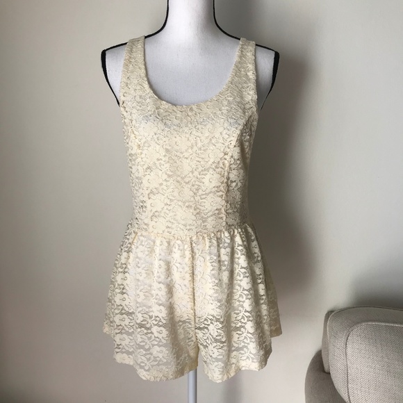 UO Pins And Needles Sheer Lace Romper - Picture 5 of 8